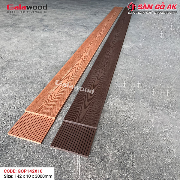Thanh đa năng gỗ nhựa ngoài trời Galawood GOP142X10 Wood